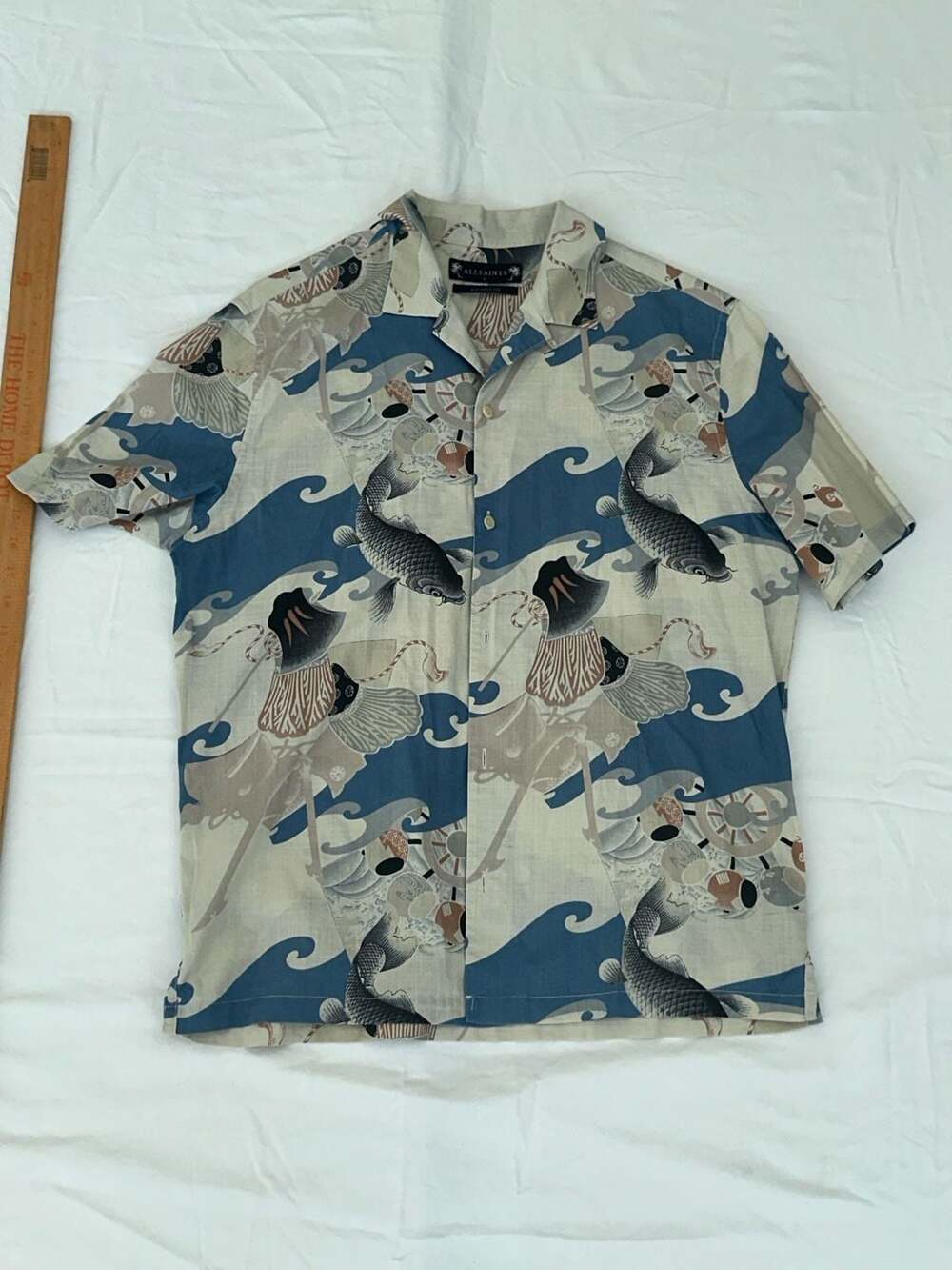 AllSaints Pisces Fish Short Sleeve Shirt